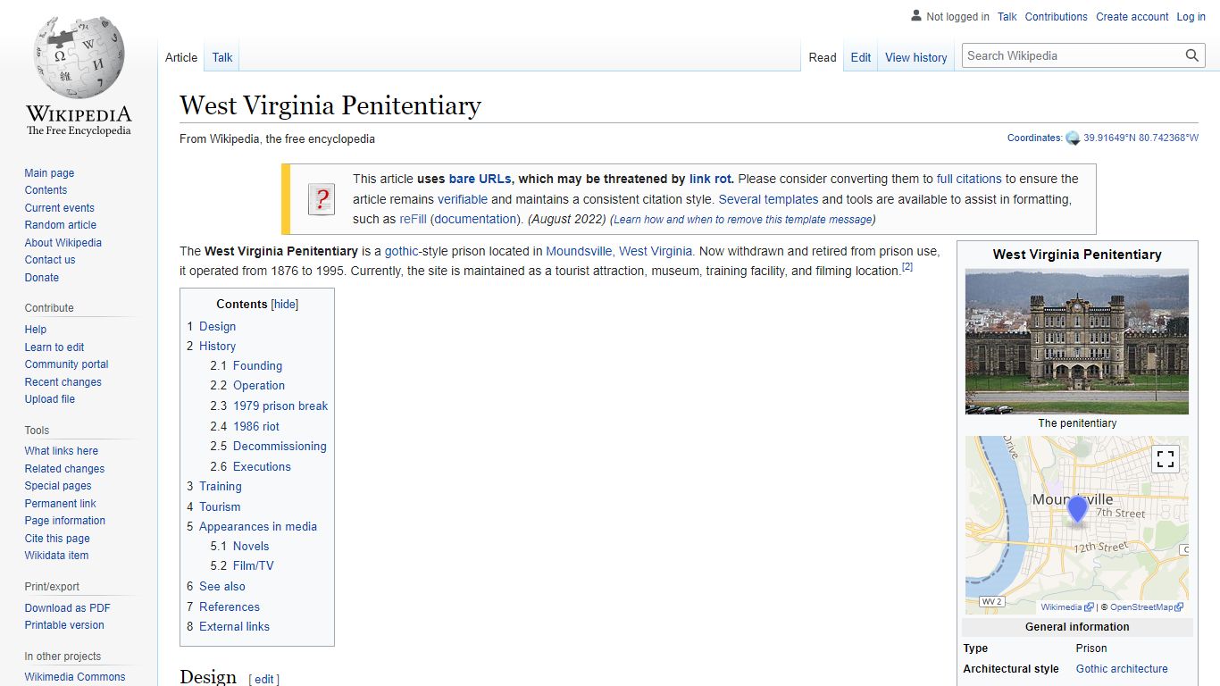 West Virginia Penitentiary - Wikipedia